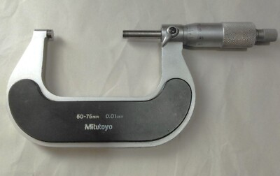 #ad MITUTOYO Mitutoyo Mitutoyo Mitutoyo Micrometer 50 75mm 0.01mm Japanese $85.99