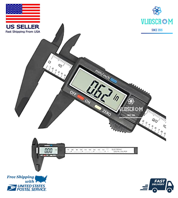 #ad Vernier Caliper 0 150mm Measuring Tool 6 inch LCD Digital Electronic Carbon Cal $13.99