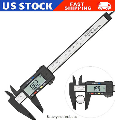 #ad 6quot; 150mm Digital Caliper Micrometer LCD Gauge Vernier Electronic Measuring Ruler $7.18