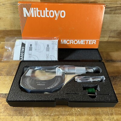 #ad Mitutoyo Outside Micrometer Series 104 W Interchangeable Anvils 0 2quot; 104 165 $175.00