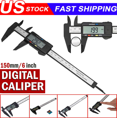 #ad #ad Digital Caliper 6quot; 150mm Micrometer LCD Gauge Vernier Electronic Measuring Ruler $6.79