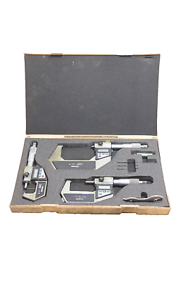 #ad #ad MITUTOYO 293 933 10 DIGITAL MICROMETER SET. 293 721 10 293 712 UNKNOWN 0 3quot; $369.00