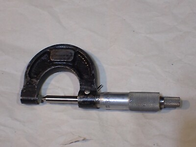 #ad Vintage Mitutoyo 0 25 mm P1 1.75 Micrometer Machinists Tool Good used USA $50.00