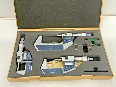 #ad #ad Mitutoyo Digimatic Micrometer Set 293 721 30 0 1 722 1 2 723 2 3 0 3 w Case 232A $630.00