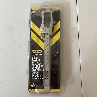 #ad General Tools Stainless Steel 6 Inch Digital Caliper Fractional Model No 1467 $24.99