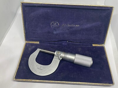 #ad Mitutoyo Micrometer With Original Case 0 1quot; .0001quot; $59.99