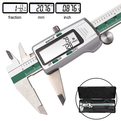 #ad 150mm Digital Electronic Vernier Caliper Gauge Stainless Steel Micrometer L6Z7 $17.99