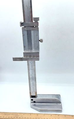 #ad MITUTOYO 12quot; Height Gage Master Vernier 1 1000quot; Machinist STAINLESS STEEL *CLEAN $108.35
