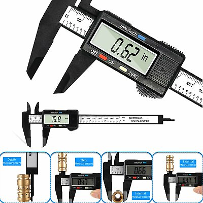 #ad 6#x27;#x27; 150mm Electronic LCD Digital Vernier Caliper Micrometer Measure Gauge Ruler $8.25