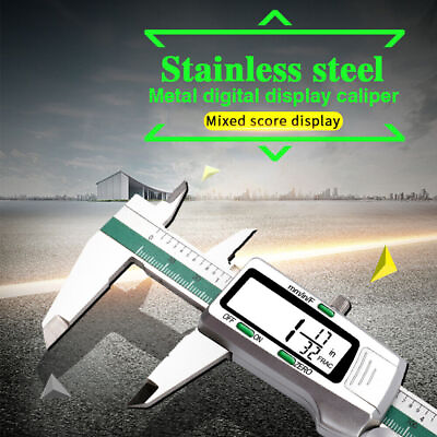 #ad Stainless Steel 150mm 6 inch Vernier Caliper Digital Caliper Measure Tool Sliver $21.38