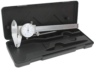 #ad 6quot; DIAL CALIPER STAINLESS STEEL SHOCKPROOF GAUGE .001quot; OF ONE INCH. FREE SHIP US $24.99