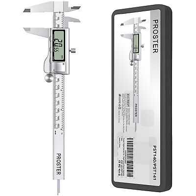#ad Proster 6quot; Digital Vernier Caliper Stainless Electronic Micrometer Gauge Tool $20.39