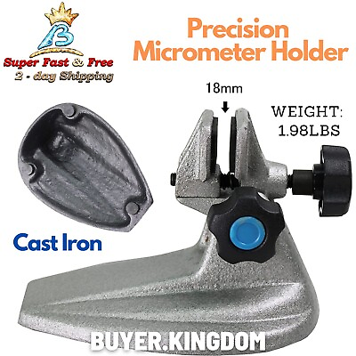 #ad Precision Clamping Machinist Micrometer Adjustable Holder Stand Base Inspection $34.43