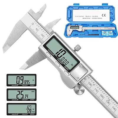#ad Digital Caliper 6 inch Stainless Steel Caliper Measuring Tool with Inch Metr... $29.34