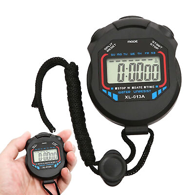 #ad Digital Handheld Sports Stopwatch Stop Watch Timer Referee Timer $9.04