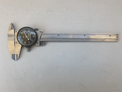 #ad Vintage Starrett No 120 6quot; Dial Caliper Hardened Stainless Steel .001quot; USA $75.00