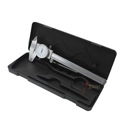 #ad 0 6quot; STAINLESS SHOCKPROOF DIAL CALIPER .001quot; SHOCK PROOF W CASE NEW $24.99