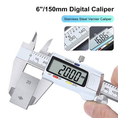#ad Stainless Steel 150mm Digital Caliper Vernier Gauge Micrometer Measuring Tool US $18.99