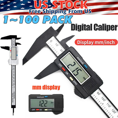 #ad #ad 6quot; 150mm Digital Caliper Micrometer LCD Gauge Vernier Electronic Measuring Ruler $86.79