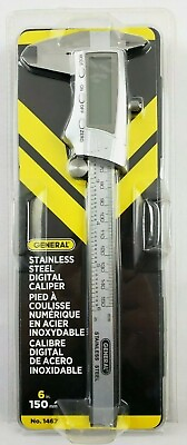#ad General Tools Stainless Steel 6 Inch Digital Caliper Fractional Model No 1467 $29.95