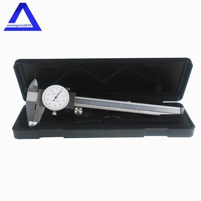 #ad 6quot; Dial Caliper Carbon Steel Shockproof 0.001quot; of one Inch With Case $20.97