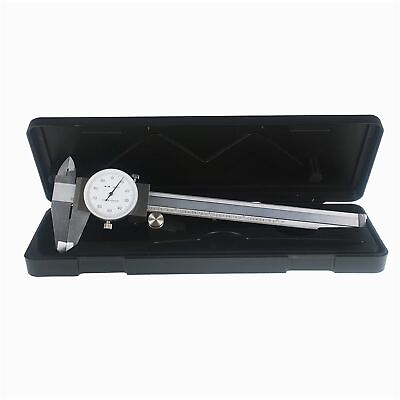 #ad 6quot; Dial Caliper 0.001 Stainless Steel Shockproof 4 Way Measurement with Plast... $39.77