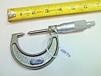 #ad Mitutoyo 0 1quot; Micrometer 60 degree No. 112 381 Made in Japan $78.06