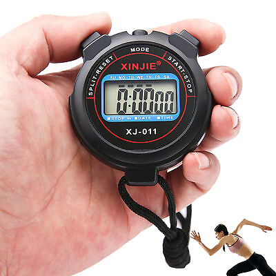 #ad Digital Professional Handheld LCD Chronograph Timer Sports Stopwatch Stop Watch $7.88