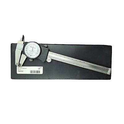 #ad Vintage Mitutoyo 6 Inch Dial Caliper 505 717 With Case Brazil Stainless Hardened $99.99