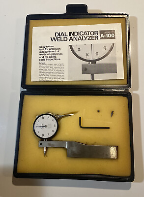 #ad Mitutoyo Dial Indicator Weld Analyzer A 100 Kit Complete .001’’ .250’’ 2411 08 $140.00