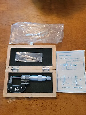 #ad Micrometer 0 To 1quot; Very Good. Nice Case $25.00