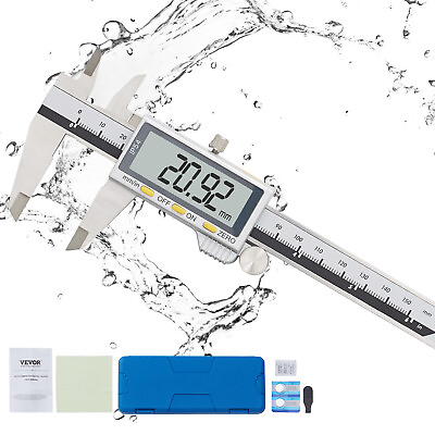 #ad #ad VEVOR 6quot; 150mm Digital Vernier Caliper Stainless Steel Micrometer LCD Guage Tool $17.99