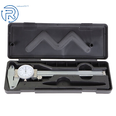 #ad 6quot; DIAL CALIPER CARBON STEEL SHOCKPROOF .001quot; OF ONE INCH US $19.98