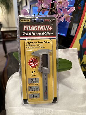 #ad NEW General Tools 1433 Fraction Plus Digital Fractional Caliper Carbon Fiber 3” $19.99