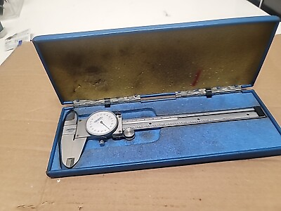 #ad Vintage DRAPER Imperial Dial Caliper #5920 Blue Hard shell Made in Japan $32.90